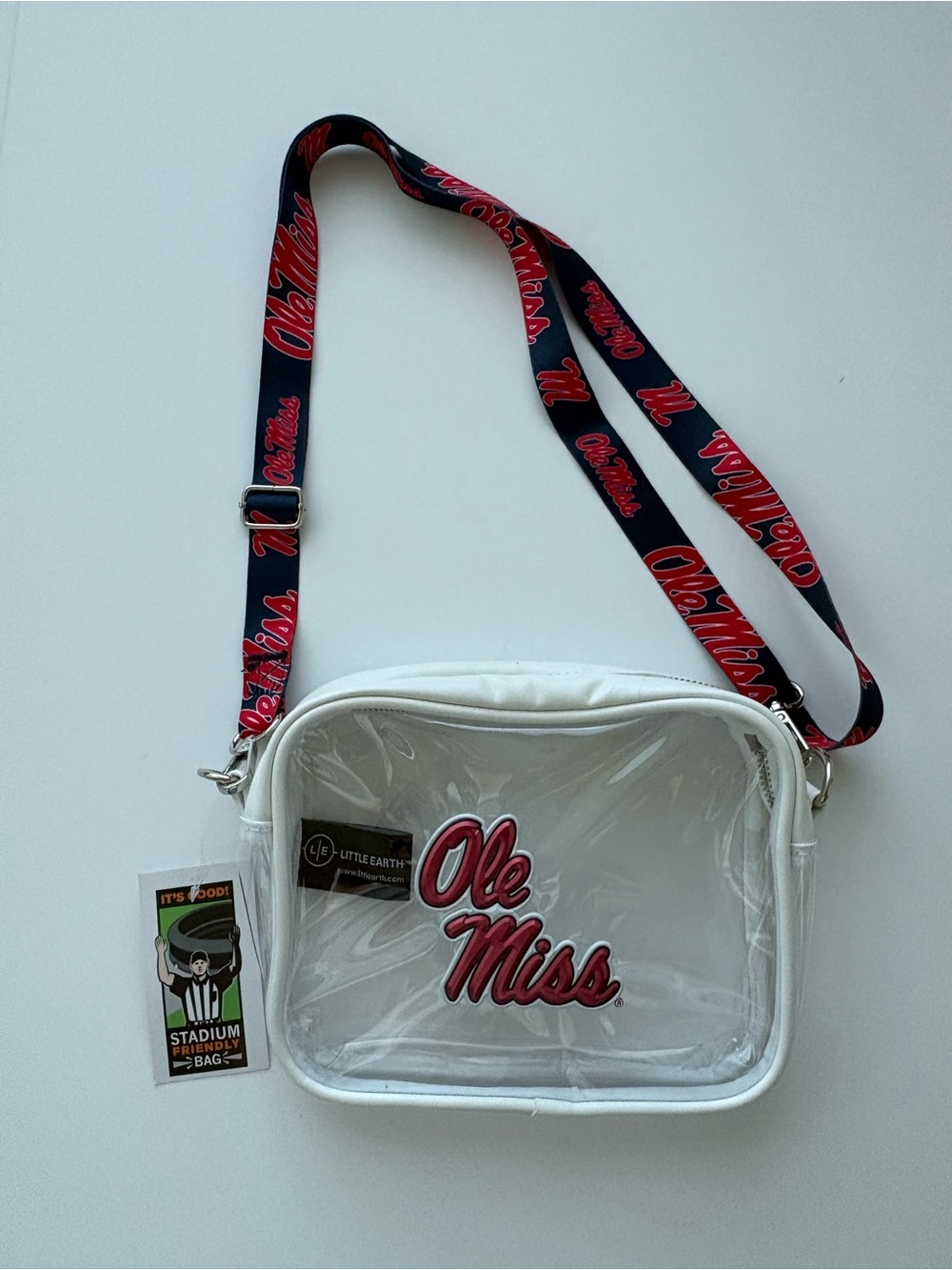 Little Earth Ole Miss Rebels Clear Stadium Crossbody Bag NWT